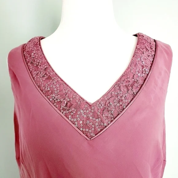 Slny Purple Ruffle Sequin Dress - Picture 3 of 7